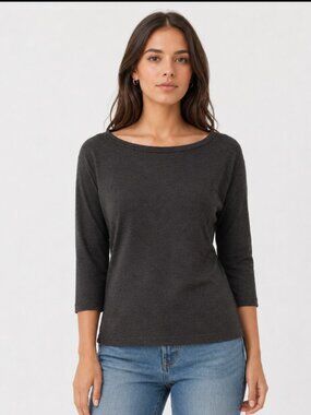 Max Mara vintage Italian wool 3/4 sweater gray small